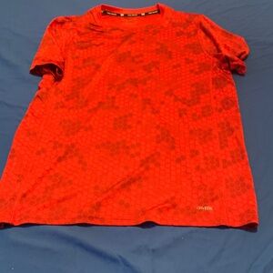 Men's Vibrant Red Hexagon Short Sleeve Tee